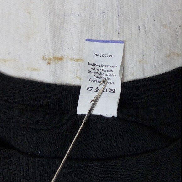 Y2K Nirvana Smiley Face T-Shirt Womens L Black 2013 Grunge Nevermind Tultex VTG - Picture 8 of 9